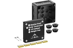 ELS Professional IP66 Junction Box with 5 Raised Screwless Terminal Blocks - VDE Certified, Internal Fixing Points for Industrial & Outdoor Areas