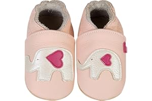 ICEUNICORN Scarpe Neonato Scarpine Primi Passi Morbida Pelle Scarpine Prima Infanzia Suola Scamosciata Carino Colorate Animali 0 a 24 Mesi