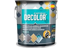PINTURAS DECOLOR - Imprimación Alta Adherencia Multisuperficie al agua. 750 ML. Blanco (AZULEJOS, PVC, VIDRIO, TERRAZO)