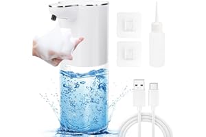 HIPPODANCE Automatyczny Bezdotykowy Dozownik Mydła - 300 ml, Wodoodporny, Z Czujnikiem, Regulowana Głośność, Idealny do Łazienki i Kuchni, Higieniczny i Łatwy w Użyciu