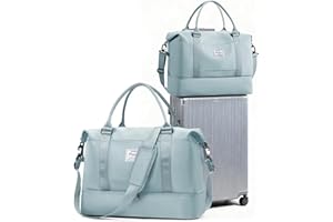SEAFEW Borsone da Viaggio,Bagaglio a Mano Easyjet Borsa da Viaggio con Scomparto per le Scarpe, Borsa da Cabina per Easyjet Borsa Sportiva Borsone da Palestra da Weekend,F6-Blu