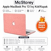 McStorey MacBook Pro 13 İn&ccedil; Kumaş Kaplama Sert Kılıf A2338 M1 M2 Uyumlu Tekstil Dokulu Koruyucu Kapak A1706 A1708 A1989 A2159