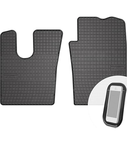 24/7 AUTO Zwart Eco lederen deurpanelen & dashboard matten voor SCANIA R P G 2010-2016 4 delige set