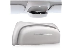 LYSTAO Custom for Tesla Sunglasses Holder, Model 3 Car Glasses Organizer Case Mount On Car Roof for Eyeglasses Storage, Compatible for Tesla Model 3 Accessories 2017 2018 2019 2020 2021 2022