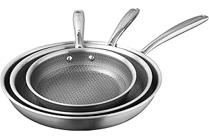 Redchef Zestaw patelni ceramicznych o strukturze plastra miodu, 3-częściowy, patelnia indukcyjna 24 + 20 + 28 cm, odporna na zarysowania powłoka nieprzywierająca, patelnia o strukturze plastra miodu