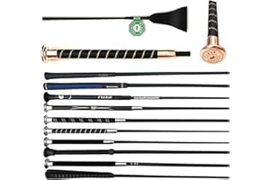 JA Horse Fleck Springpeitsche Springgerte Springstock Reitgerte (60 cm, SilkTouch Crystal Rosegold)