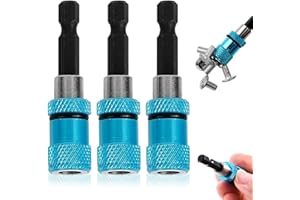 DEVENIRRICHE 3 sztuki uchwytów, sześciokątny trzonek 1/4", szybkozłączka, do wkrętaka do suchej zabudowy, magnetyczny uchwyt, uchwyt śrubokręt, do bitów
