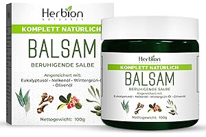 Herbion Naturals Balsam, 100 g - Natürliche Beruhigungssalbe mit beruhigenden Dämpfen für Erwachsene & Kinder ab 2 Jahren - Lindert Husten, Erkältung, Nasen- & Brustverstopfung