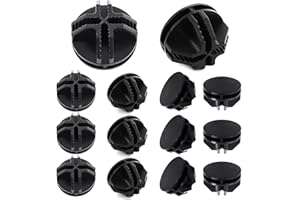 HJFH Conector de plástico Rejilla de Alambre Conector 20 Pieza Conector de Cubo para Estantería de Almacenamiento Accesorios Organizador de Armario Cierre Hebilla Clip (Negro)