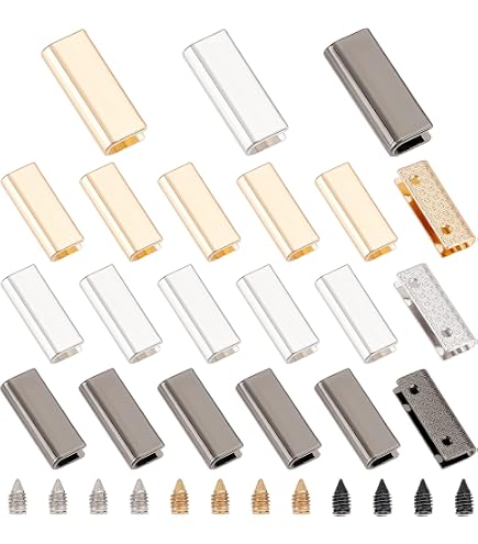 24 Sets Anneaux D Métal SUPERFINDINGS - Boucles 15x32mm Pour Sacs Et Artisanat Cuir