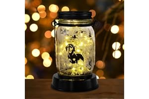 MARCHIORI Solar Lantern Dachshund , Dachshund Lovers Gifts, Gifts for Mom, Grandma, Women and Everyone, Gardening Gifts Solar Outdoor Garden Lights,Fence Path Decor Lights, Dog Gifts