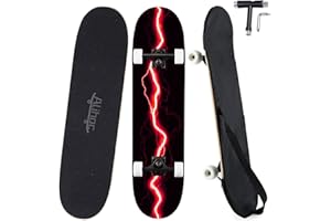 ALIHOC Skateboard estándar de 31 Pulgadas, 7 Capas de Superficie de Arce Monopatín, Apto para niños, Adolescentes, Adultos, Principiantes y Profesionales. Carga máxima 150 kg