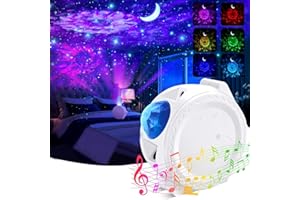 FASOUY Galaxy Projector, Star Projector Night Light Projector, 3 in 1 Night Light Kids w/ Touch Control & Voice Control & Music Speaker, w/Moon/Star/Water Masks for Kids Adults Bedroom/Room Decor/Party/Gift