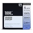 ThriveCo Natural Black 5-Minute Coloring Shampoo | 100% Grey Coverage - 20ml X 4 | Ammonia-Free | Infused with Hyaplex™ | Hydrates Hair & Delivers Deep, Long-Lasting Color | 80 ML