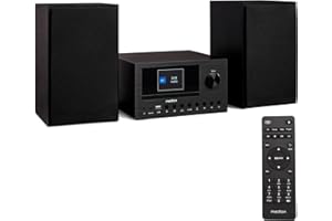 MEDION P85003 Micro Audio System Kompaktanlage (Internetradio, DAB+, PLL UKW Radio, Bluetooth, USB Anschluss, AUX, 2x150 W)