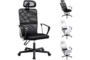 Precision Synergie Ergonomic Office Chair Height Adjustable Office Chair with Arms High Back Support Gaming Chair Mesh Desk Chair for Home Office Executive Swivel Computer Chairs for Work Study Black