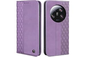 CXTCASE Funda Xiaomi 13 Ultra, Funda Tapa Libro Movil Carcasa PU Cuero para Xiaomi 13 Ultra, Tipo Libro Flip Wallet Case, Púrpura