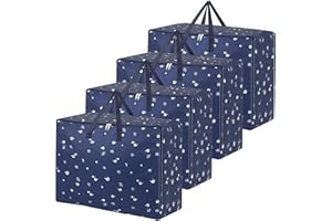 SUOHINAO Heavy Duty Storage Bags Large,Extra Large Moving Bags Strong,Zip Storage Bags for Clothes