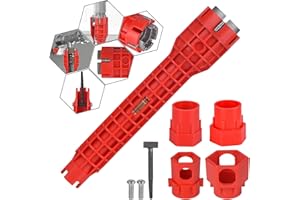 SINRAD Waschbecken Installer Werkzeug, Spülenschlüssel, Armaturenschlüssel, Multifunktion Rohrschlüssel, Geeignet für Toilette, Bad, Küche Multifunktions Spüle Wasserhahn Installer Tools