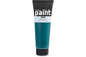 FeelMyPaint Colore acrilico 120 ml Verde Ftalocianina, Phtalo Green, PG7. Colore altamente pigmentato per dipingere su tela, carta, tessuto, legno, vetro, ceramica, metallo, pietra.