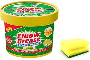 TOPEST Elbow Grease All Purpose Power Paste, 350 G – Powerful Cleaning Formula for Kitchen, Bathroom, Multi- Surfaces - with Degreaser Sponge