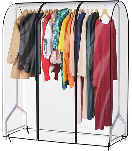 Copertura Appendiabiti Trasparente 180 Cm - Impermeabile, Anti Polvere, Con Cerniera - Foto 2