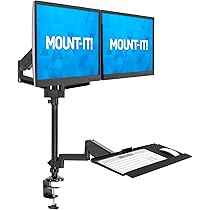 Supporto Doppio Monitor Da Scrivania Con Molla A Gas - VESA 75/100, Per Schermi 17-32 Pollici, Fino A 9kg, Inclinabile, Girevole