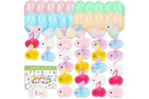 ANOTION Easter Eggs with Toys, Easter Basket Stuffers Gifts for Kids 24 Colorful Easter Eggs Filled with 24 Easter Eggs with Toys Inside Bulk Prefilled Easter Eggs Easter Egg Fillers Easter Egg Hunt