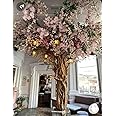 Artificial Rose Tree, Artificial Plant, Artificial Cherry Blossom Flower Vines for Home Wedding Decoration, Indoor Outdoor Wall Decor 4m Decoration
