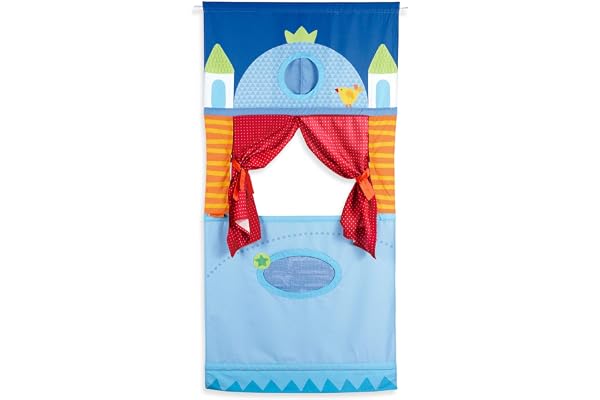 HABA 7281 - Jeux de Société-Théâtre de Porte - Un Gain d'espace avec Une Tige réglable Qui s'adapte à la Plupart des Portes