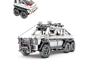 NEWRICE 6X6 Ensemble Briques de construction de camionnette hors Route,Modèle de voiture tout-terrain MOC à l'échelle 1:16,Jouet Camion de collection, pour garçons de 8 ans et plus,adulte (858 pièces)