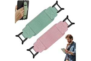 Gerhua 2Pcs Secure Hand Strap for Tablets,Universal Soft Hand Strap for 6-8 Inch eReader Tablet,High-Elasticity Hand Strap,Versatile Lightweight Finger Grip Holder,Tablet Strap(Pink,Green)