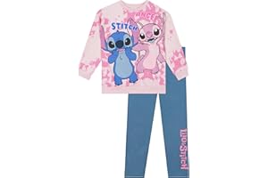 Disney Sudadera Stitch Niña | Sudadera Y Leggins Niña | Stitch Y Angel Conjuntos Para Niñas | Ropa Stitch | 5 E 13 Años