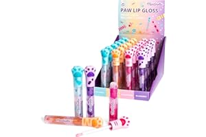 MARTINELIA - Gloss Zampa di gatto per bambini - Lip Gloss Aromatizzato per ragazza - Trucco per bambini non tossico - Modello Casuale Noce di cocco, Pesca, Fragola e mirtillo - 1 unità