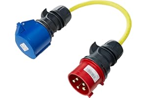 Victron Adaptateur 32 A CEE 3 broches vers 32 A Fiche CEE 5 broches