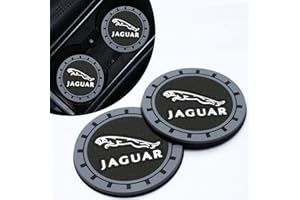 GIOIFFVAERO for Jaguar Car Cup Coaster, Drink Holder Coaster for Jaguar XE XEL XF XFL XJ XK F-PACE I-PACE E-PACE F-Type X-Type S-Type, 2PCS