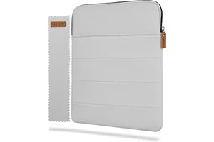 HANOI Collection® Detroit™ Funda para libros de lectura con cremallera acolchada. Funda de libro acolchada grande. Funda libro grande. Funda protectora de libros de lectura (Gris Claro, Grande)