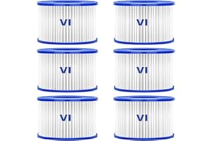 feyiubmen Filter VI für Pool, 6 Stück Filterkartuschen VI für Monaco, Vegas, Palm Springs, Flowclear Pool Filter Ersetzt die Originalkartusche 58323