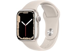 Apple Watch Series 7 (GPS, 41MM) - Starlight Aluminium Case with Starlight Sport Band (Renewed)