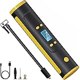 ZORUMAN 6000mAh Portable Electronic Air Pump, 150 PSI Electric Bike Pump, Battery Compressor with Digital Display and Emergen