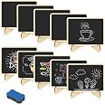 20 Mini Tableaux Noirs Réutilisables - Avec 8 Crayons - Pour Buffet, Café, Mariage - Étiquettes Prix L