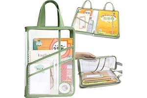 Oaygat A4 Student Book Pouch PortableDocument Folders Storage Files Storage Portable Commuter Bags for Men & Women for Books IPad Journal Supplies