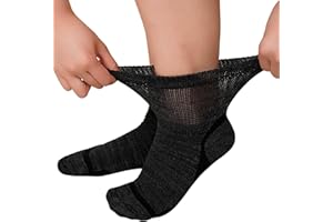 LOFIR Chaussettes Diabétiques en Bambou pour Femme: Socquettes Sans Couture et Sans Élastique pour Homme - Pour Femmes Enceintes et Personnes Âgées Aux Pieds Enflés 5 Paires Taille 39-46