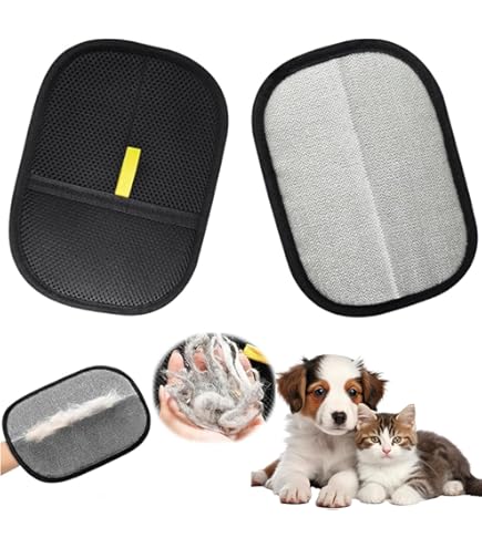 Sollbry Gant De Toilettage 2 En 1 Pour Animaux De Compagnie, Gant De