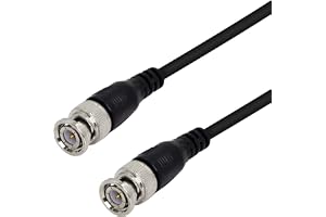 KANGPING BNC Koaxialkabel - Ultralåg Förlust Hane Till Hane 75 Ohm Förlängningskabel för Videoövervakningskameror (0,5 m)