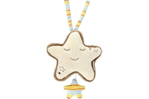 BABY-NOVA babynova Spieluhr Stern ab 0 Monate, Einschlafhilfe für Babys, Musik Spieluhr mit der Melodie Schlaf Kindlein, Schlaf - Schlafhilfe zum Aufhängen und Aufziehen – Geschenk zur Geburt