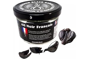 SANTE BIO EUROPE French Black Garlic - Tête d'Ail Noir Français de Piolenc - Médaille d'argent 2023 - Ingrédient Culinaire de Prestige - Antioxydant Naturel, Riche en Vitamines et Oligo-Éléments - 75 Grammes