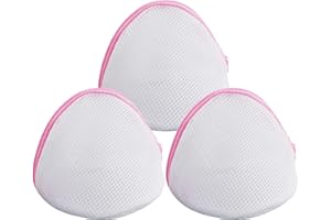 GUDQVOZIHG Lot de 3 filets à linge pour soutien-gorge, filet de soutien-gorge avec fermeture éclair pour machine à laver, sac de lavage pour soutien-gorge pour machine à laver pour vêtements, sous-vêtements