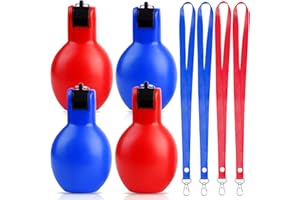 Vegena Handpfeife, 4 Stück Trillerpfeife Sportunterricht, Laute Handpfeife, Schiedsrichterpfeife mit Umhängeband, Sportpfeife Hand-Pfeife für Trainer Schiedsrichter Basketball Fußball Notfälle