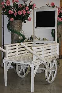 Amazon.de: Holz Verkaufswagen weiß Verkaufsstand Präsenter Holzwagen